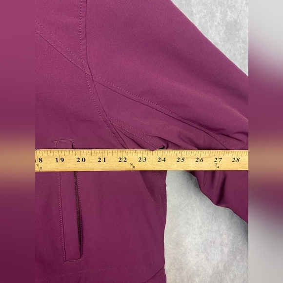 Duluth Trading Thinsulate Windbreaker Zip Long Jacket Hooded Zip Snap Purple 2XL - Picture 8 of 11